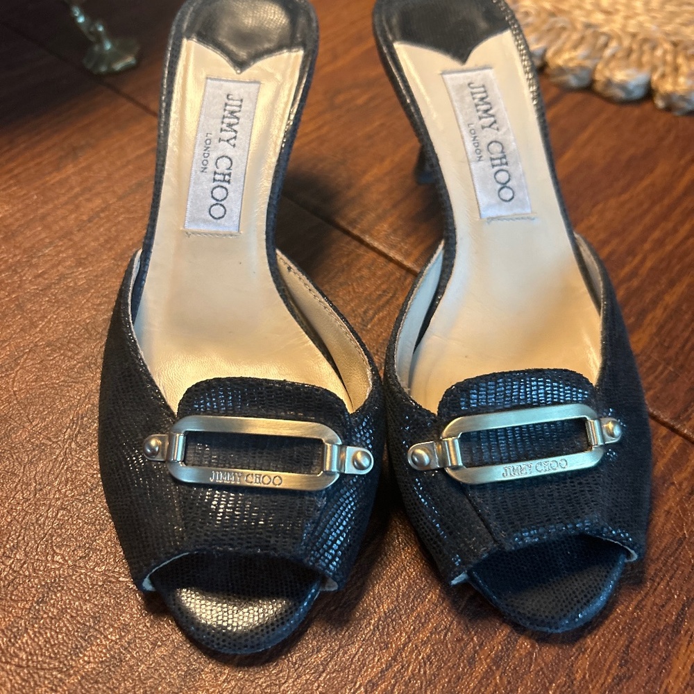 Jimmy Choo Black Kitten Heels